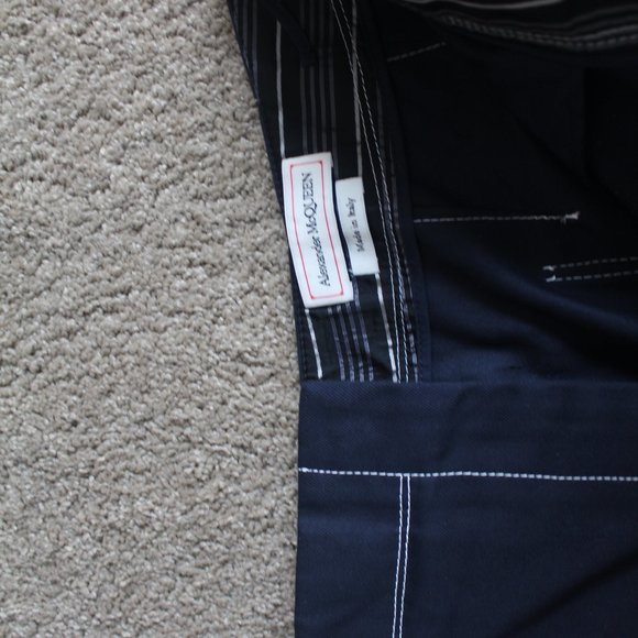 ALEXANDER MCQUEEN CONTRASTING STITCHING PANTS IN BLUE size 48 - Picture 8 of 16